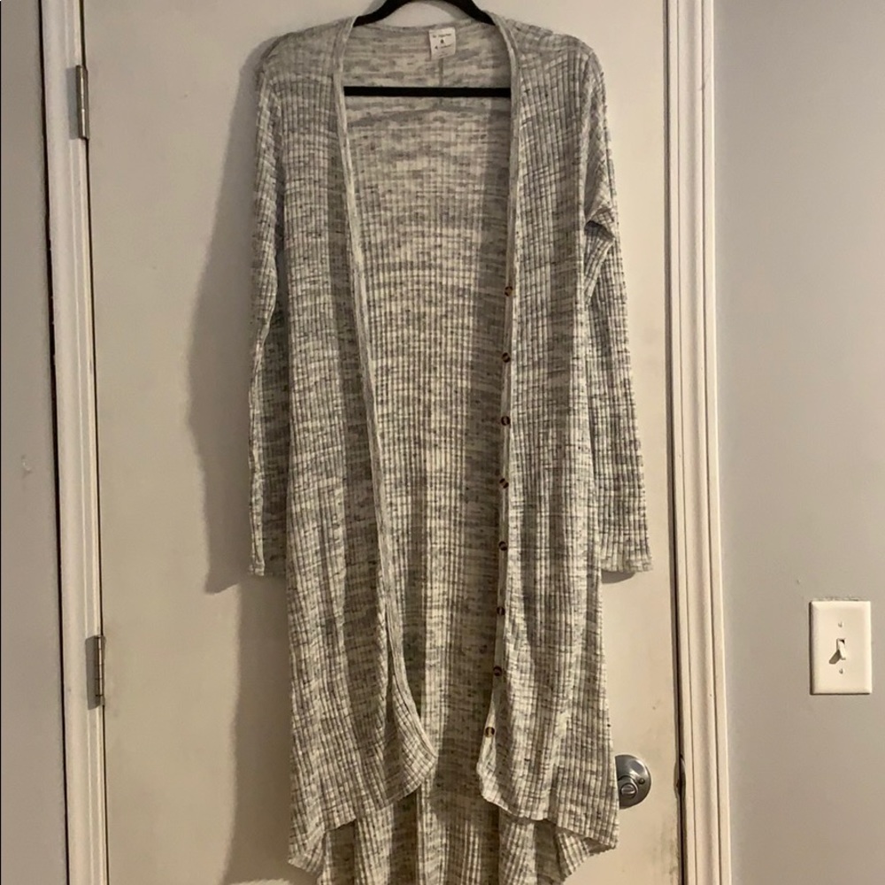 Ribbed Duster Cardigan